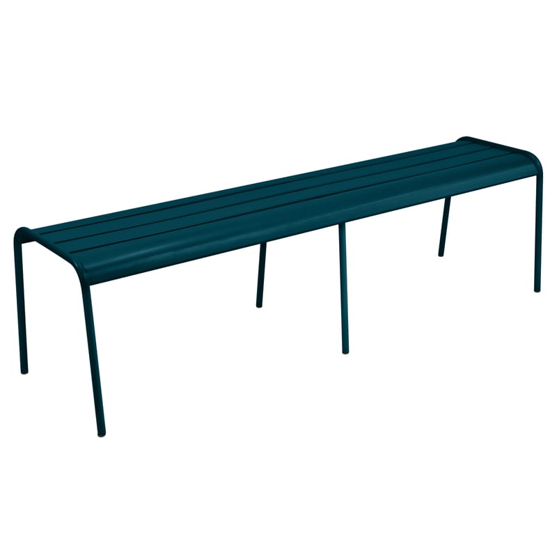 Möbel - Bänke - Bank Monceau XL metall blau / L 160 cm - für 3 bis 4 Personen - Fermob - Acapulcoblau - bemalter Stahl