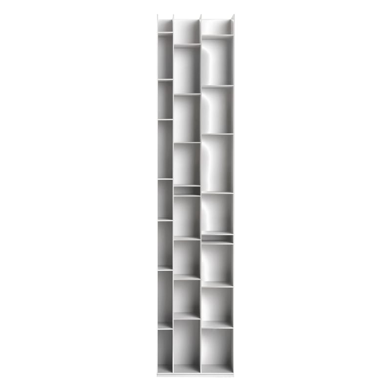 Mobilier - Etagères & bibliothèques - Bibliothèque Random 3C bois blanc / L 46 x H 217 cm - MDF Italia - Blanc - Fibre de bois