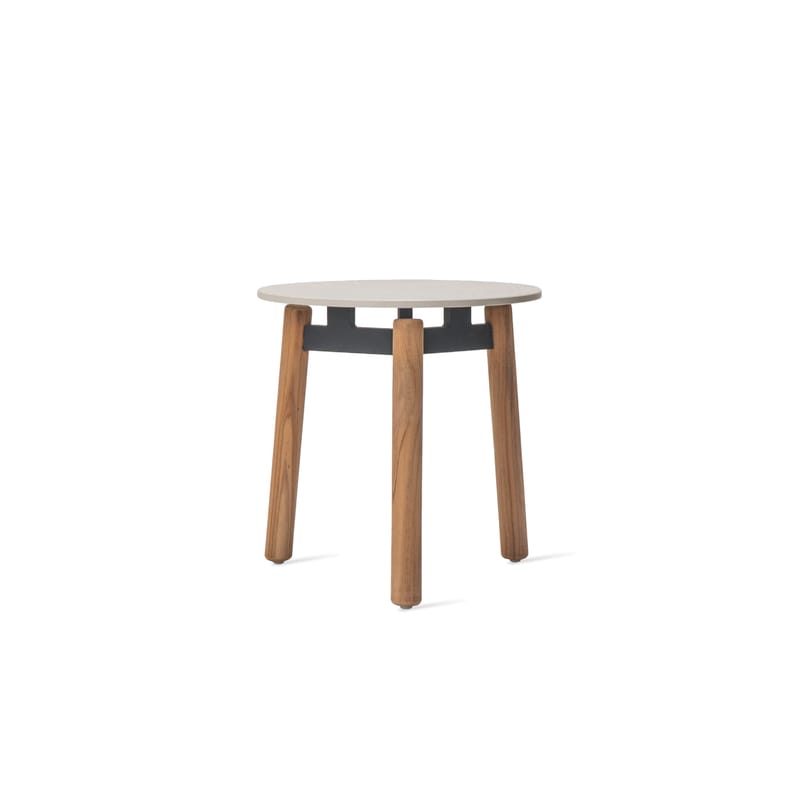 Vincent Sheppard Lento End table natural teak portland white
