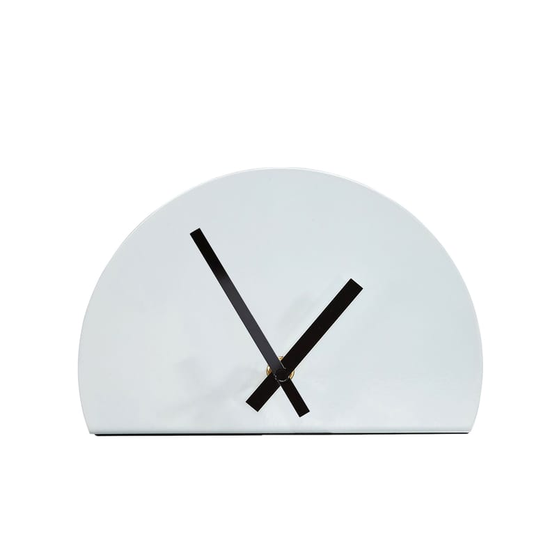 Décoration - Horloges  - Horloge à poser Unfinished métal blanc / L 20 x H 13 cm - Thelermont Hupton - Blanc - Acier laqué