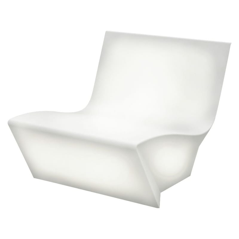 Furniture - Illuminated Furniture & Light UP Tables - Kami Ichi Outdoor Luminous armchair plastic material white Luminous version - Slide - Luminous white - 
