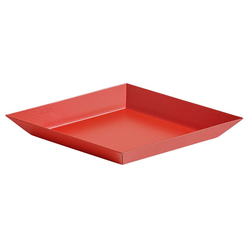 Table et cuisine - Plateaux et plats de service - Plateau Kaleido XS métal rouge / 19 x 11 cm - Hay - Rouge - Acier peint