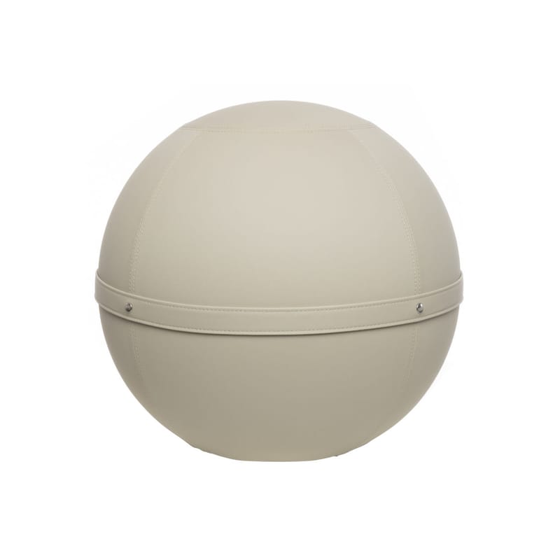 Mobilier - Poufs - Pouf Ballon Outdoor Regular tissu beige / Siège ergonomique - Pour l\'extérieur - Ø 55 cm - BLOON PARIS - Argile - PVC, Tissu polyester outdoor