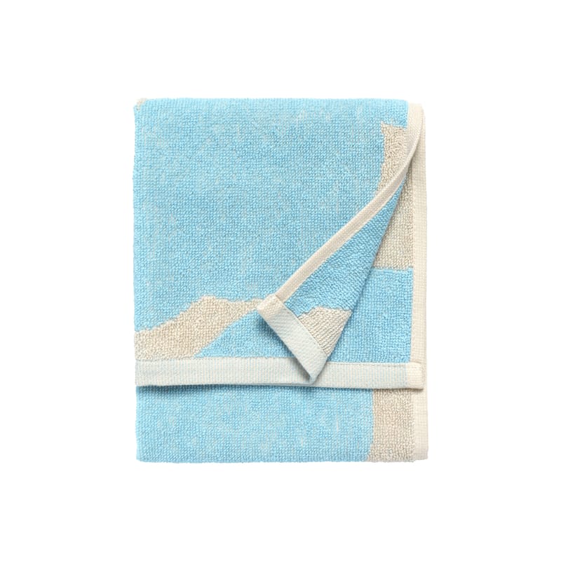 Éco Design - Production locale - Serviette de toilette Unikko tissu bleu / 30 x 50 cm - Marimekko - Unikko / Bleu clair - Coton