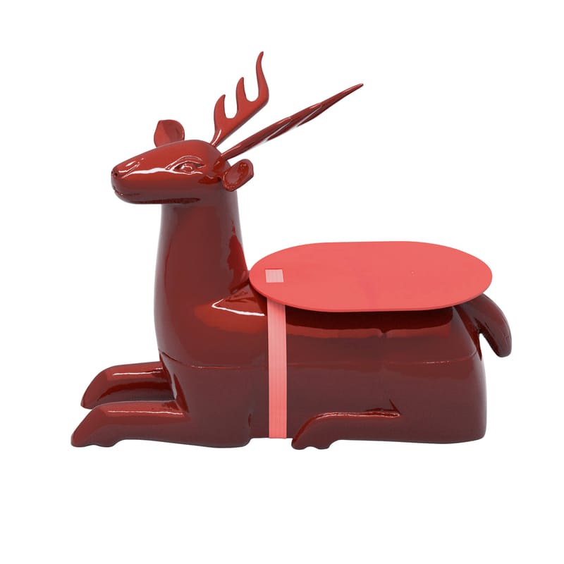 Mobilier - Tables basses - Table basse Lanna céramique marron / 105 x 56 x H 81,5 cm - Moustache - Marron / Rouge - Acier, Céramique émaillée