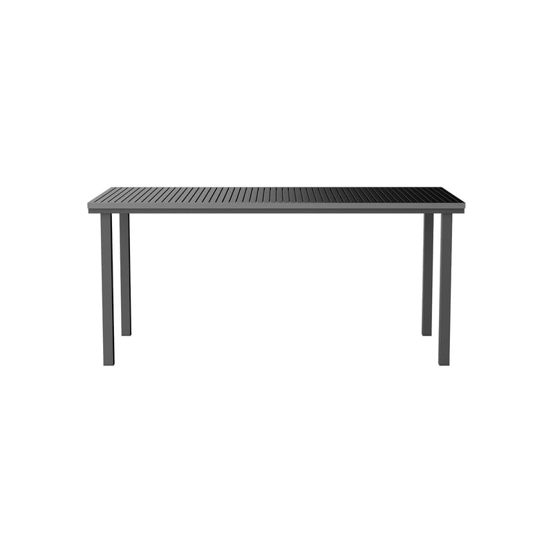 Jardin - Tables de jardin - Table rectangulaire 19 Outdoors métal noir / 167,5 x 80,5 cm - Aluminium - NINE - Noir - Aluminium thermolaqué