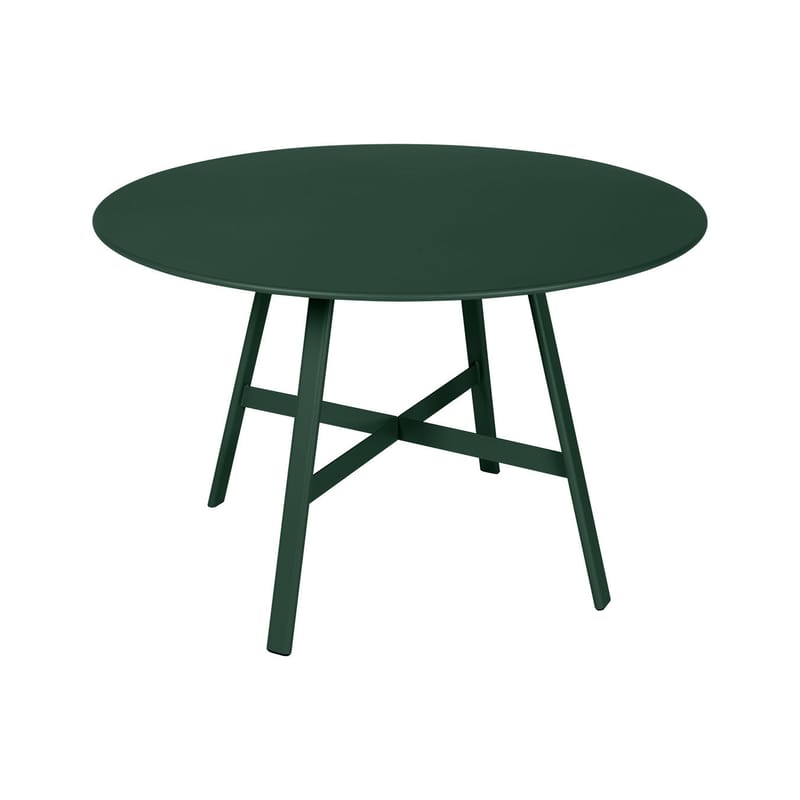 Jardin - Tables de jardin - Table ronde So’O métal vert / Ø 117 cm - 6 personnes - Fermob - Vert cèdre - Acier