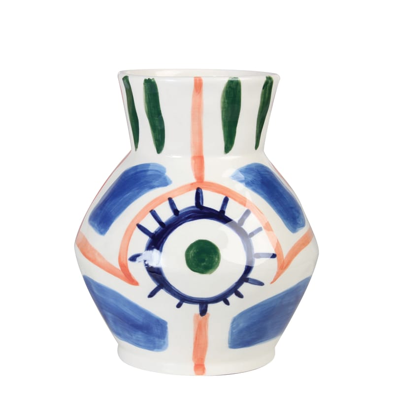 Décoration - Vases - Vase Vase Baariq céramique multicolore / Peint à la main - & klevering - Multicolore - Céramique