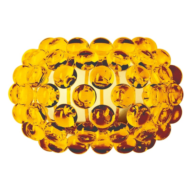 Leuchten - Wandleuchten - Wandleuchte Caboche Piccola plastikmaterial gelb orange Piccola - Foscarini - Bernstein - L 31 cm - PMMA