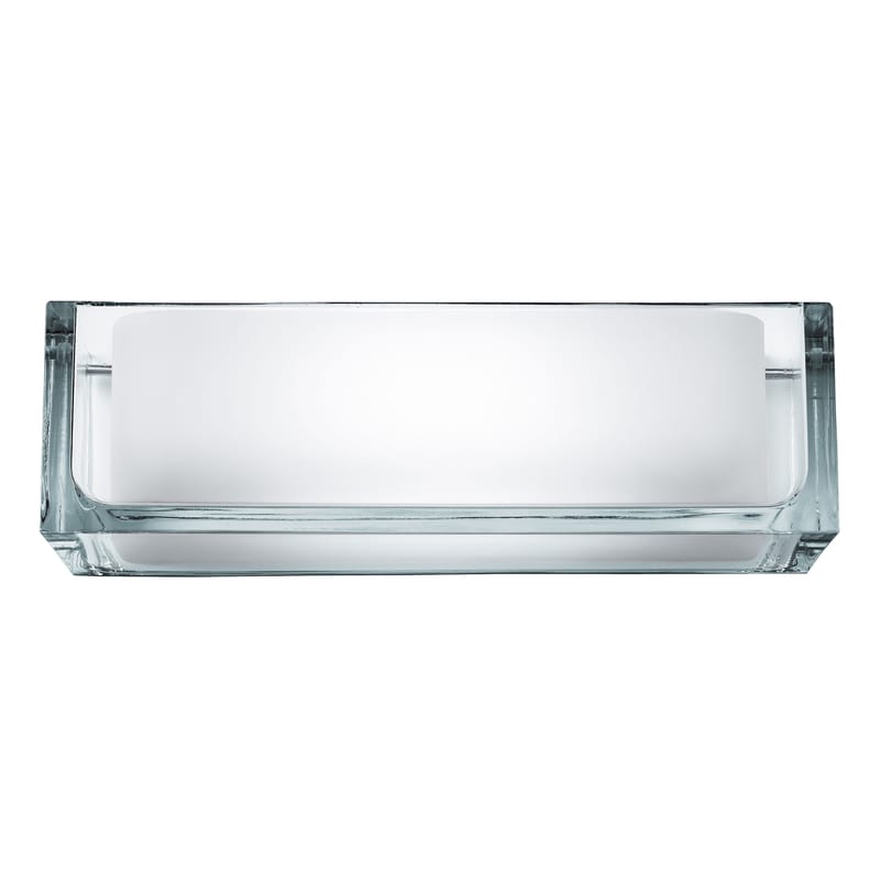 Leuchten - Wandleuchten - Wandleuchte Ontherocks 1 HL metall glas weiß transparent - Flos - Glas - Glas