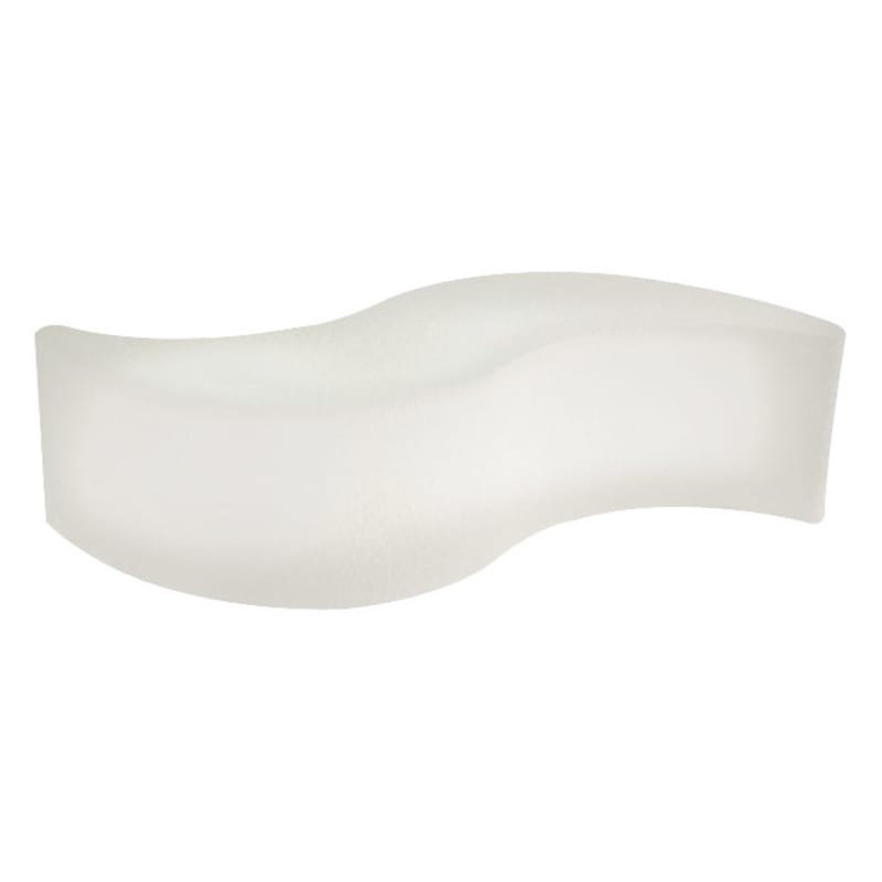 Mobilier - Bancs - Banc lumineux Wave plastique blanc / Pour l\'intérieur - L 160 cm - Slide - Blanc - Intérieur - polyéthène recyclable