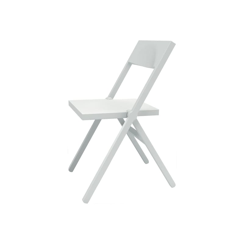 Mobilier - Chaises, fauteuils de salle à manger - Chaise pliante Piana plastique blanc / David Chipperfield, 2011 - Alessi - Blanc - Polypropylène chargé de fibre de verre