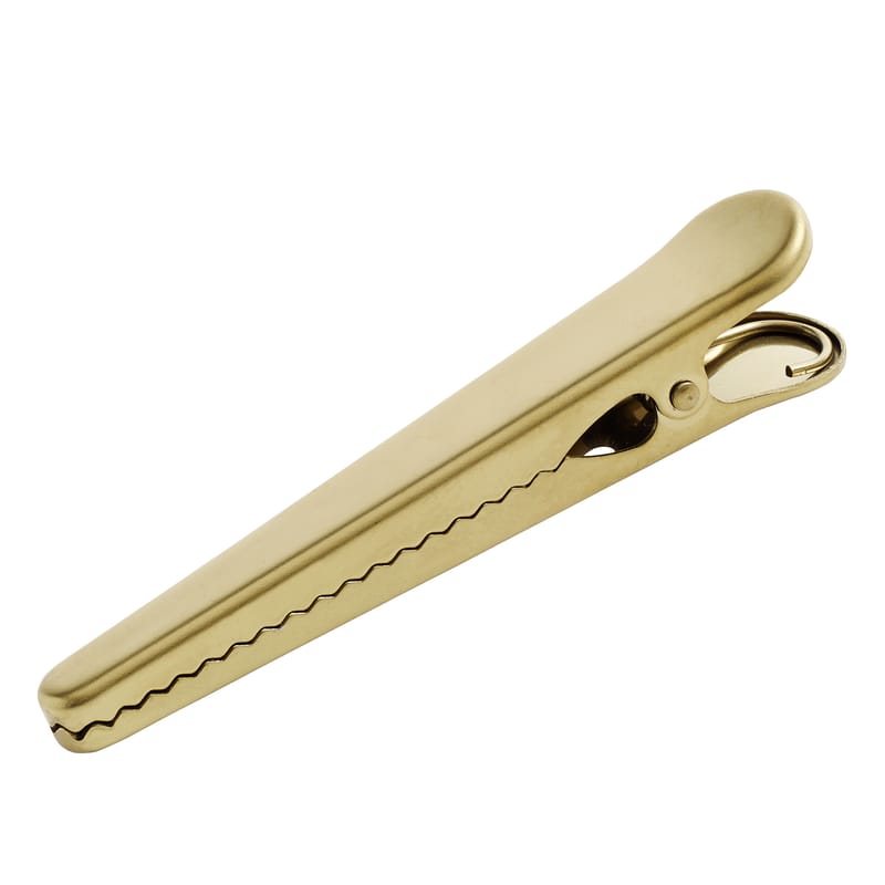 Tableware - Kitchen Equipment - Clip Clip Large Clasp gold metal Brass - Hay - Brass - Stainless steel