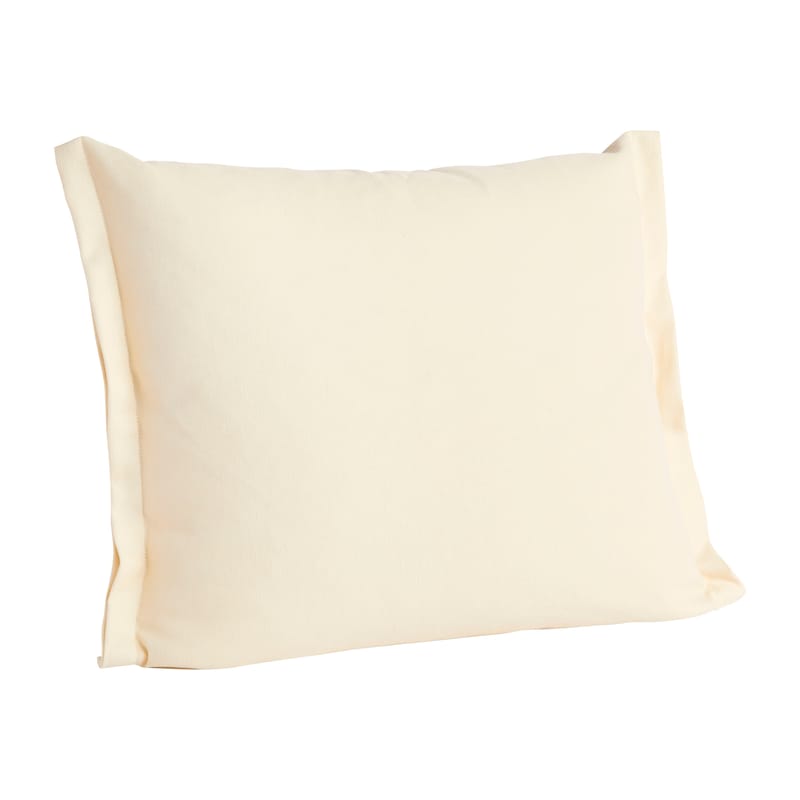 Décoration - Coussins - Coussin Plica Planar tissu blanc beige / 60 x 55 cm - Hay - Ivoire -  Plumes, Coton, Lin