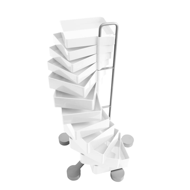 Mobilier - Compléments d\'ameublement - Desserte Spinny métal plastique blanc - B-LINE - Blanc - ABS, Acier