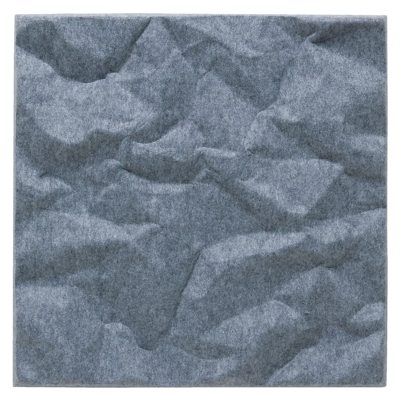 Mobilier - Paravents, séparations - Panneau acoustique mural Soundwave Scrunch plastique gris - Offecct - Gris clair - Fibre de polyester