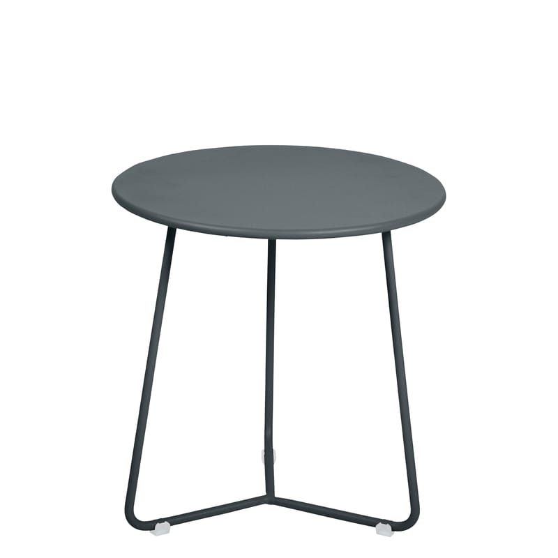 Mobilier - Tables basses - Table d\'appoint Cocotte métal gris / Tabouret - Ø 34 x H 36 cm - Fermob - Gris orage - Acier peint