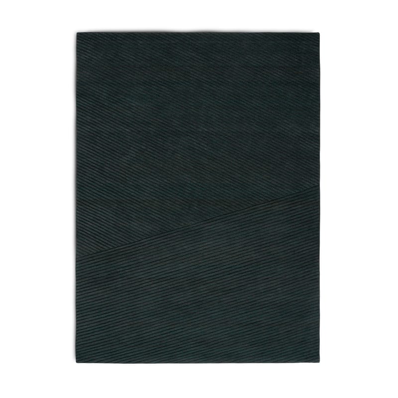 Décoration - Tapis - Tapis Row  vert / 170 x 240 cm - Northern - Vert foncé - Laine de Nouvelle-Zélande