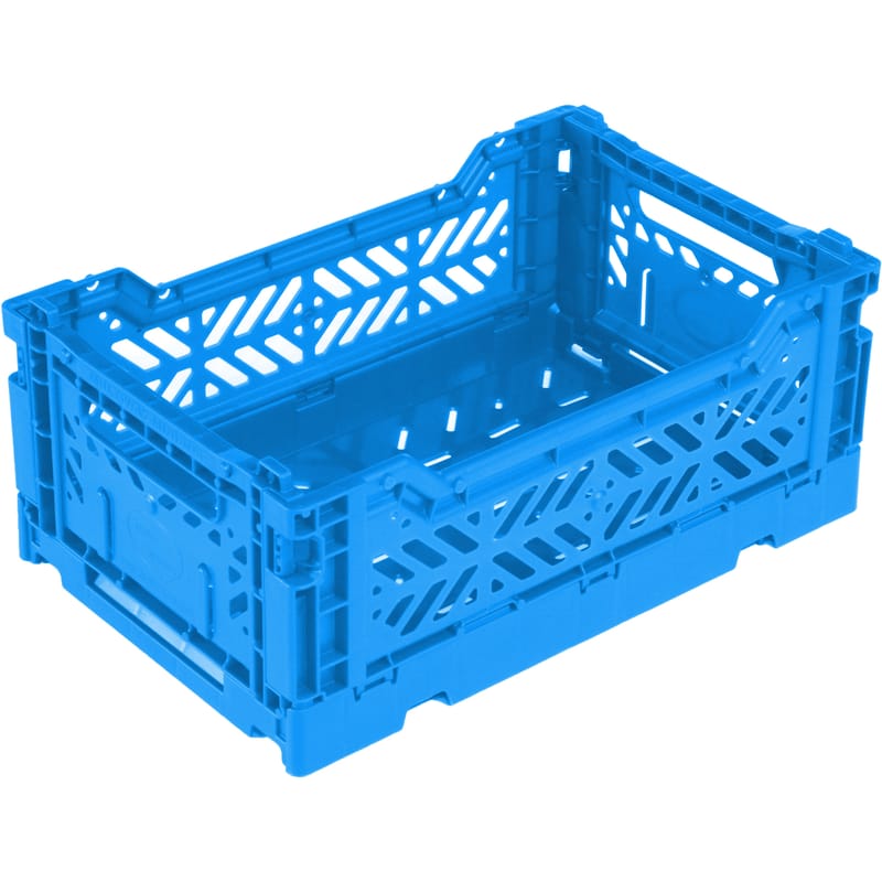 Accessoires - Accessoires bureau - Casier de rangement Mini Box plastique bleu / pliable L 26,5 cm - AYKASA - Bleu - Polypropylène