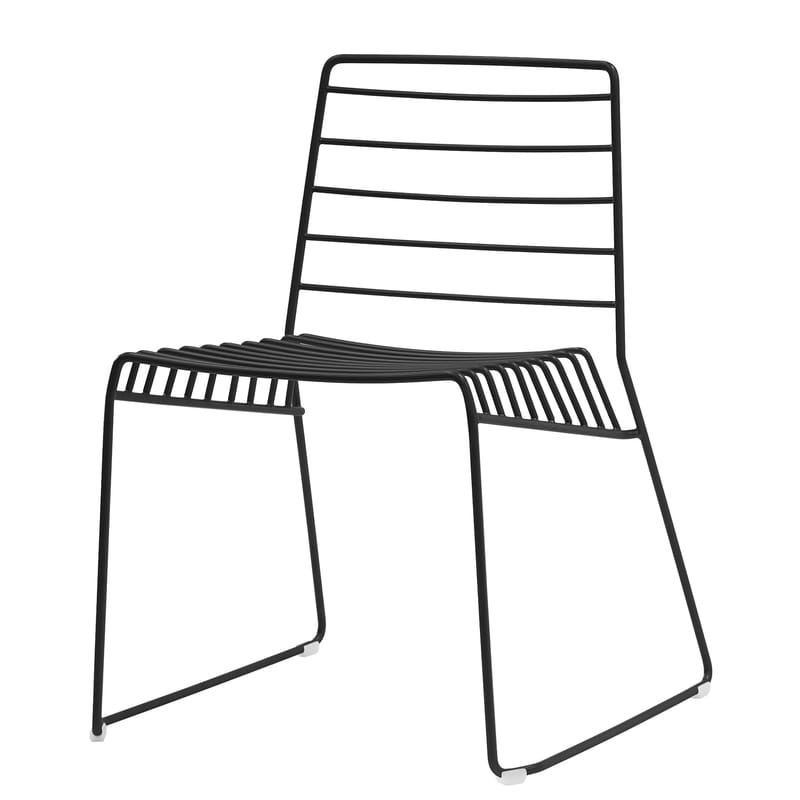 Mobilier - Chaises, fauteuils de salle à manger - Chaise empilable Park métal noir - B-LINE - Noir - Acier