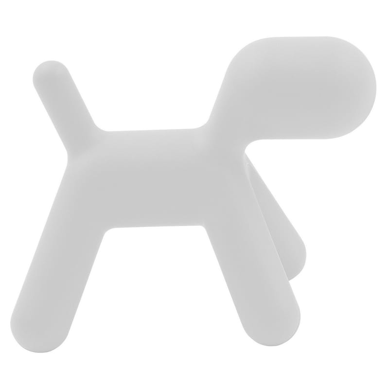 Mobilier - Mobilier Kids - Décoration Puppy Small plastique blanc / L 42 cm - Eero Aarnio, 2003 - Magis - Blanc mat - Polyéthylène rotomoulé