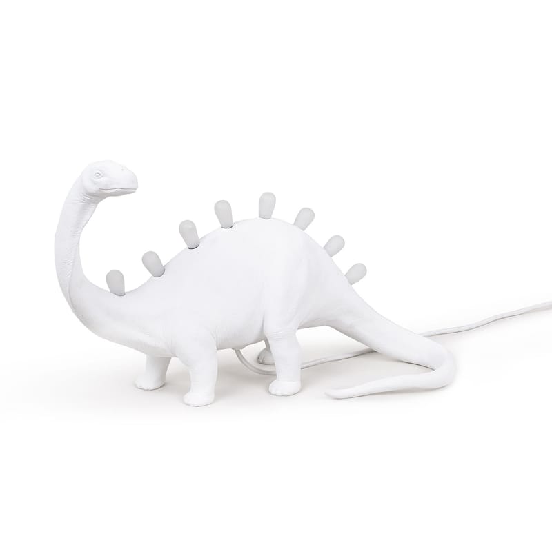 Décoration - Pour les enfants - Lampe de table Jurassic / Brontosaurus plastique blanc - Seletti - Brontosaurus / Blanc - Résine