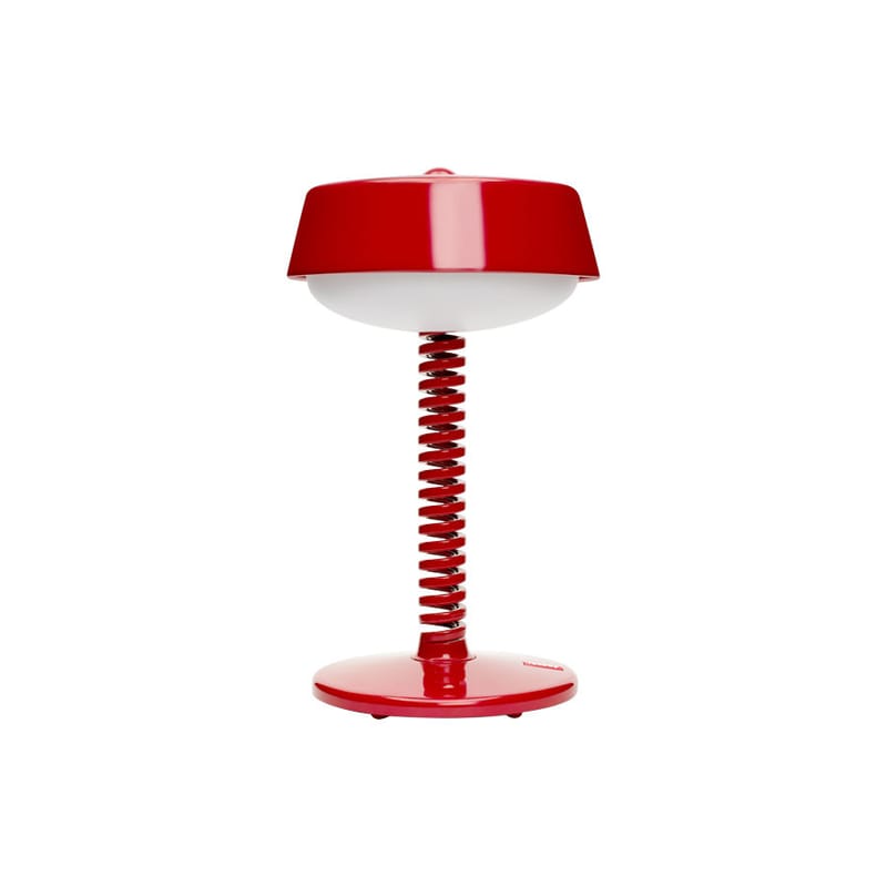 Décoration - Pour les enfants - Lampe extérieur sans fil rechargeable Bellboy métal rouge / Ø 18 x H 30 cm - Fatboy - Rouge Lobby - Acier, Aluminium, Polypropylène