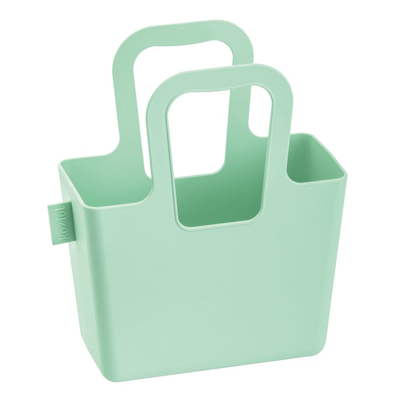 Décoration - Pour les enfants - Panier Taschelini plastique vert / L 18 x H 16 cm - Koziol - Vert menthe - Matière plastique