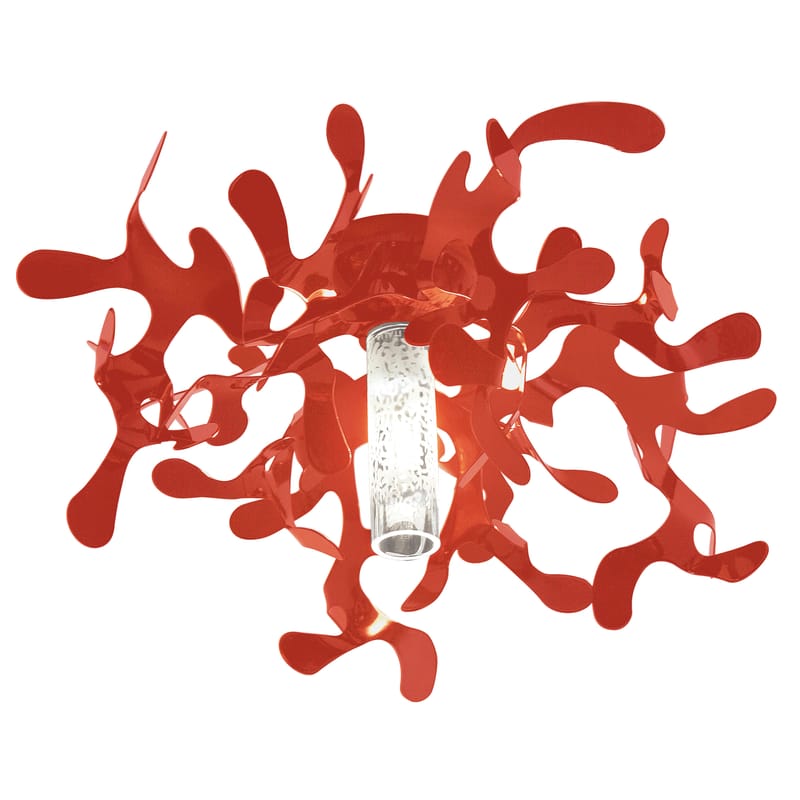 Luminaire - Plafonniers - Plafonnier Mini Coral métal rouge - Lumen Center Italia - Rouge - Métal laqué