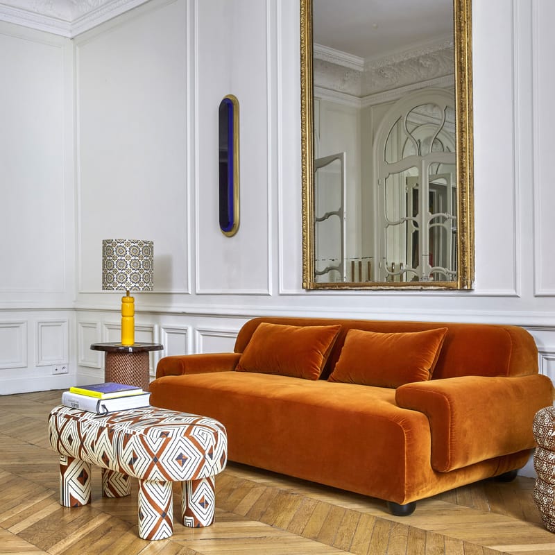 Orange pouf outlet ottoman