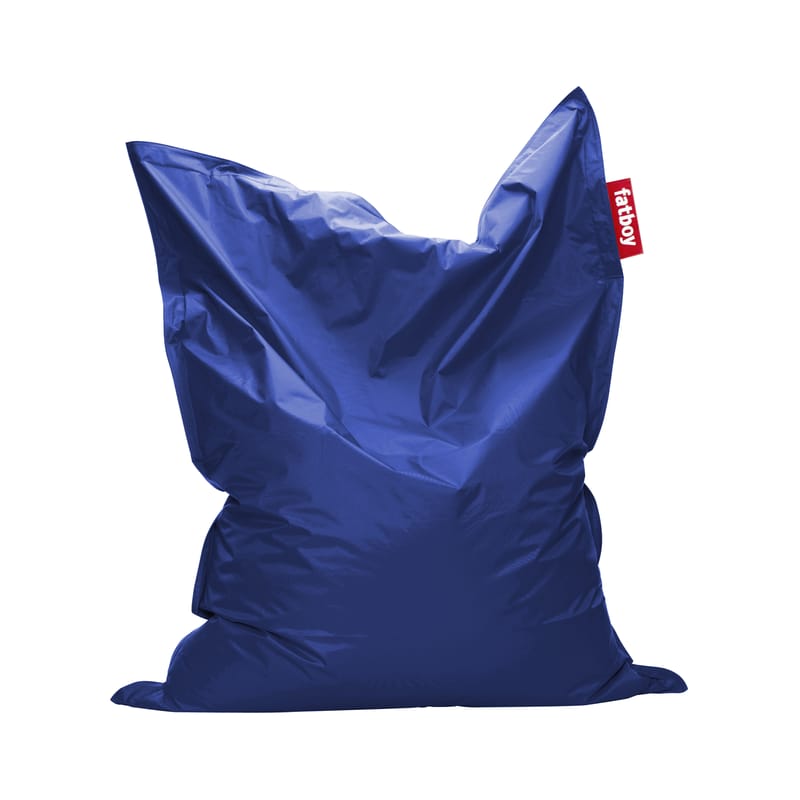 Mobilier - Poufs - Pouf The Original tissu bleu / Nylon - 140 x 180 cm - Fatboy - Bleu pétrole - Micro-billes de polystyrène, Nylon