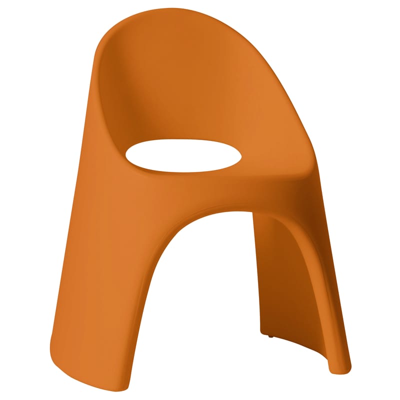 Mobilier - Chaises, fauteuils de salle à manger - Fauteuil empilable Amélie plastique orange - Slide - Orange - polyéthène recyclable