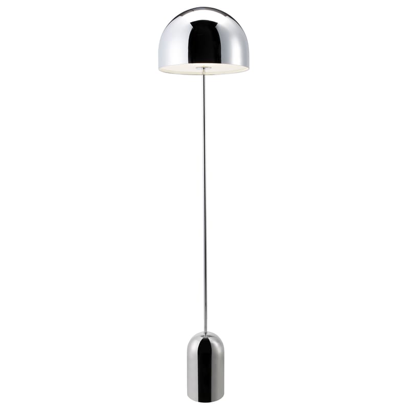 Lighting - Floor lamps - Bell Floor lamp metal - Tom Dixon - Chromed - Chromed steel, Fabric