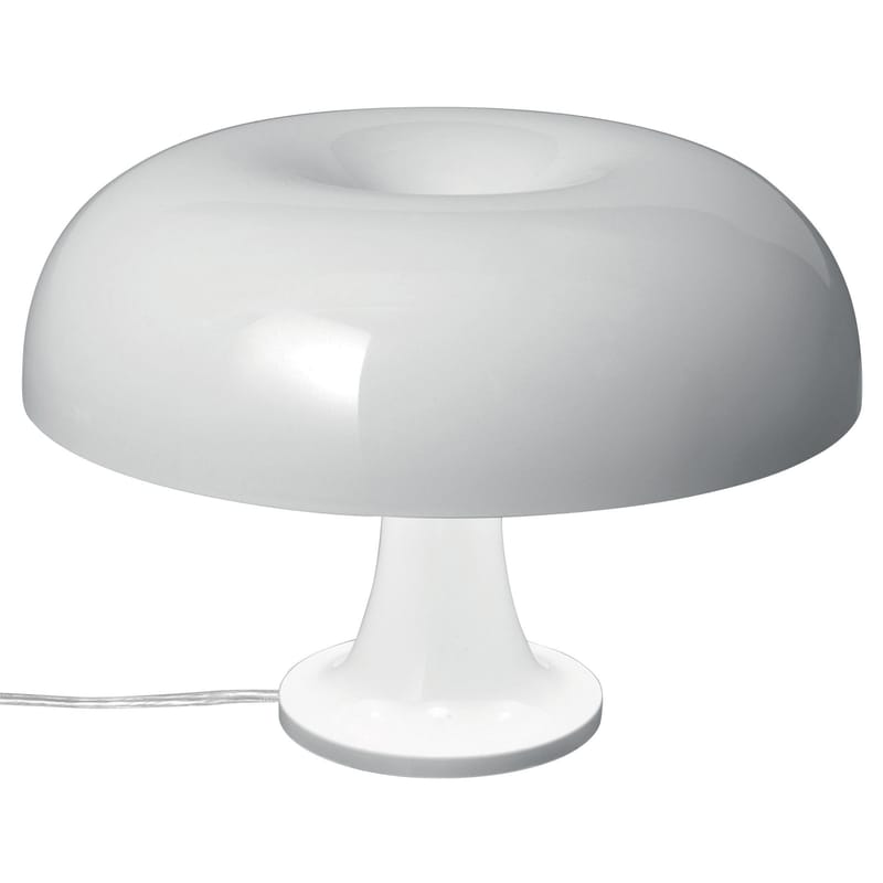 Illuminazione - Lampade da tavolo - Lampada da tavolo Nessino materiale plastico bianco - Artemide - Bianco opaco - policarbonato