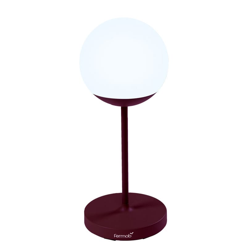 Luminaire - Lampes de table - Lampe connectée Mooon! LED métal plastique violet / H 63 cm - Bluetooth - Fermob - Cerise noire - Aluminium, Polyéthylène