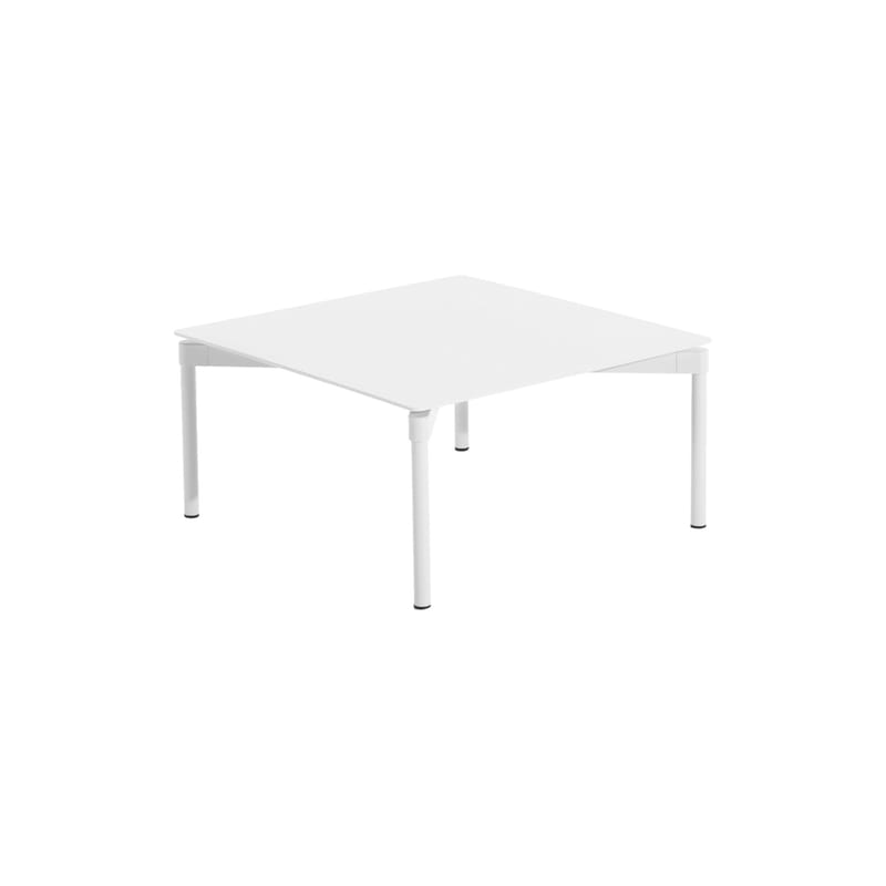 Mobilier - Tables basses - Table basse Fromme métal blanc / Aluminium - 70 x 70 x H 35 cm - Petite Friture - Blanc - Aluminium