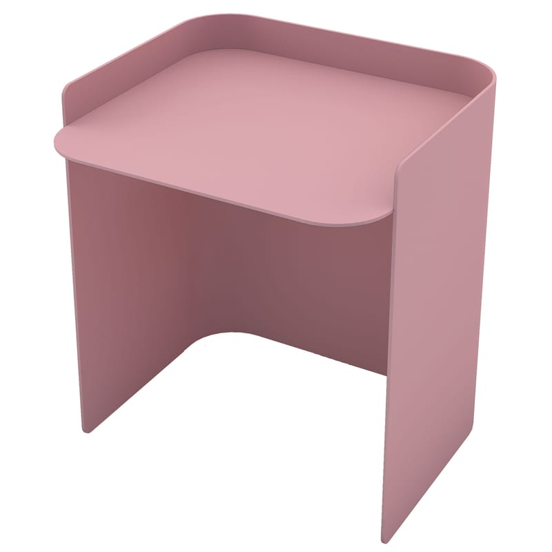 Mobilier - Tables basses - Table d\'appoint Flor Small métal rose / H 35 cm - Matière Grise - Rose Clair - Acier peint