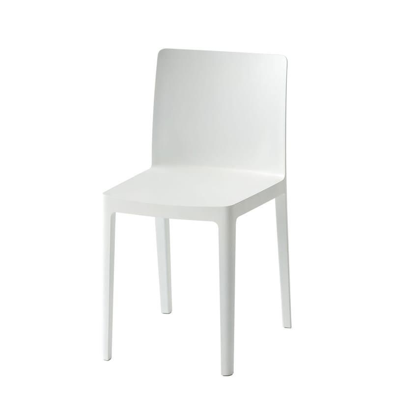Mobilier - Chaises, fauteuils de salle à manger - Chaise Elementaire plastique blanc / Bouroullec, 2018 - Hay - Blanc crème - Fibre de verre, Polypropylène