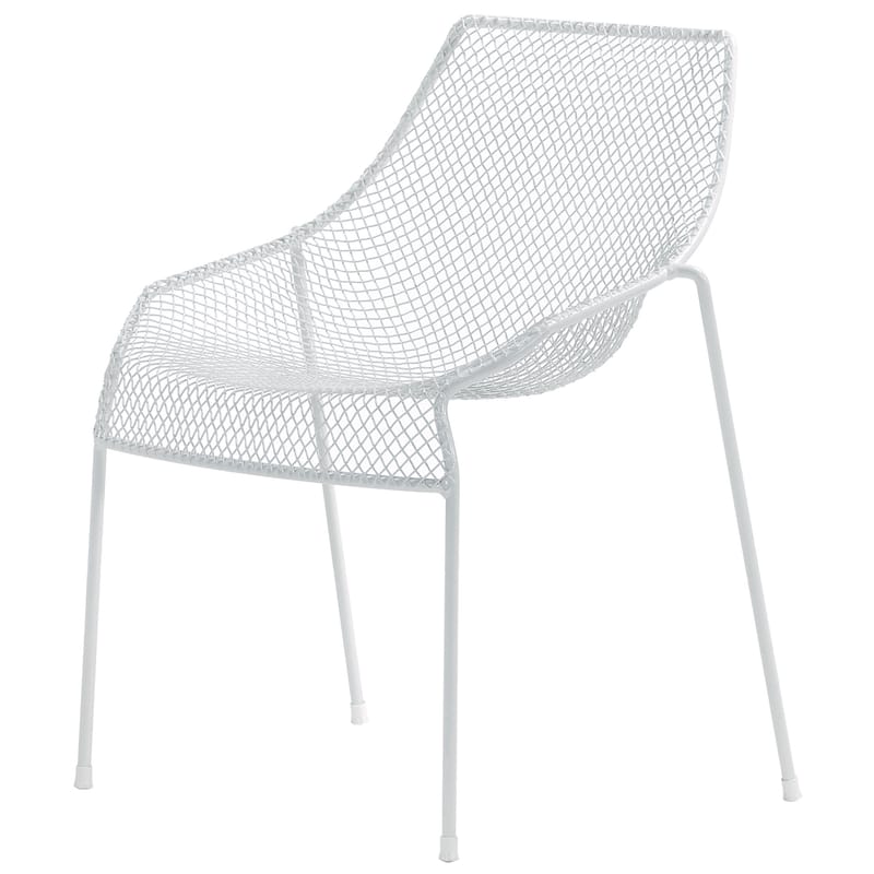 Mobilier - Chaises, fauteuils de salle à manger - Chaise empilable Heaven métal blanc / Jean-Marie Massaud, 2007 - Emu - Blanc mat - Acier