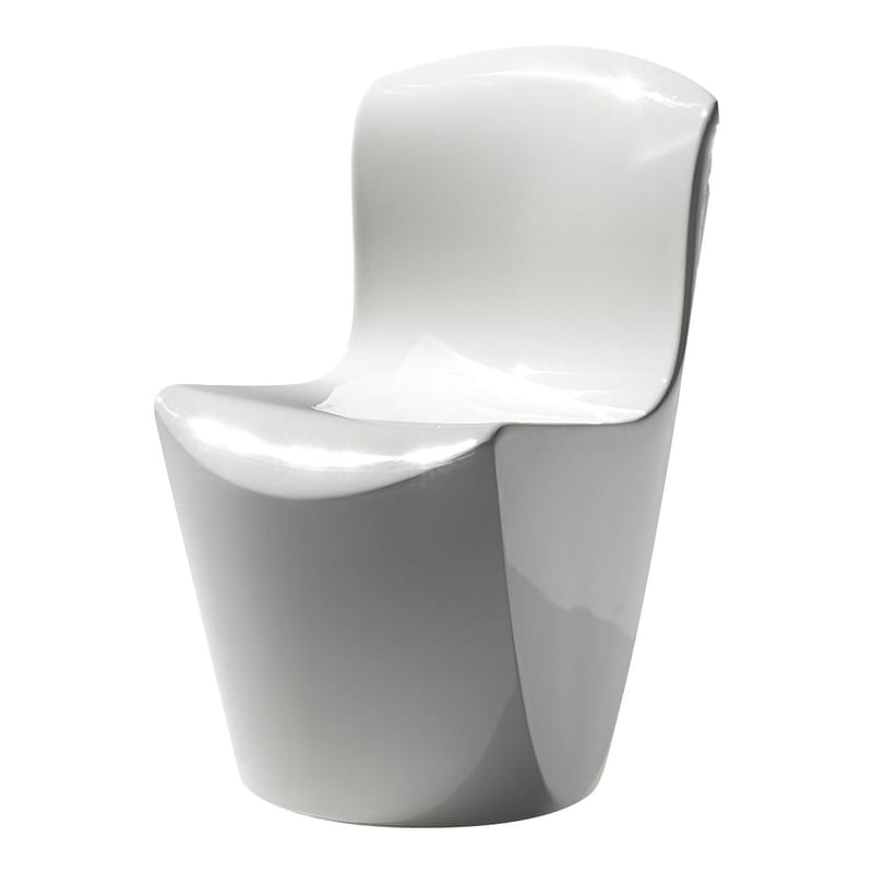 Mobilier - Chaises, fauteuils de salle à manger - Chaise Zoe plastique blanc - Slide - Laqué blanc - Polyéthylène recyclable laqué