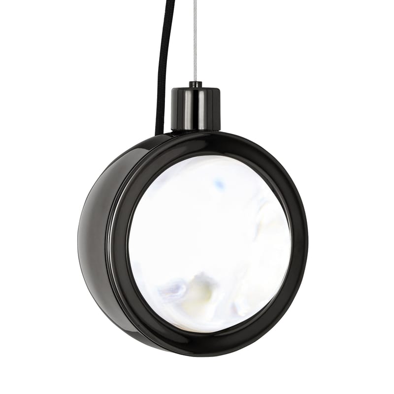Lighting - Pendant Lighting - Spot Pendant metal black LED / Swivelling - Tom Dixon - Glossy black - Glass, Stainless steel
