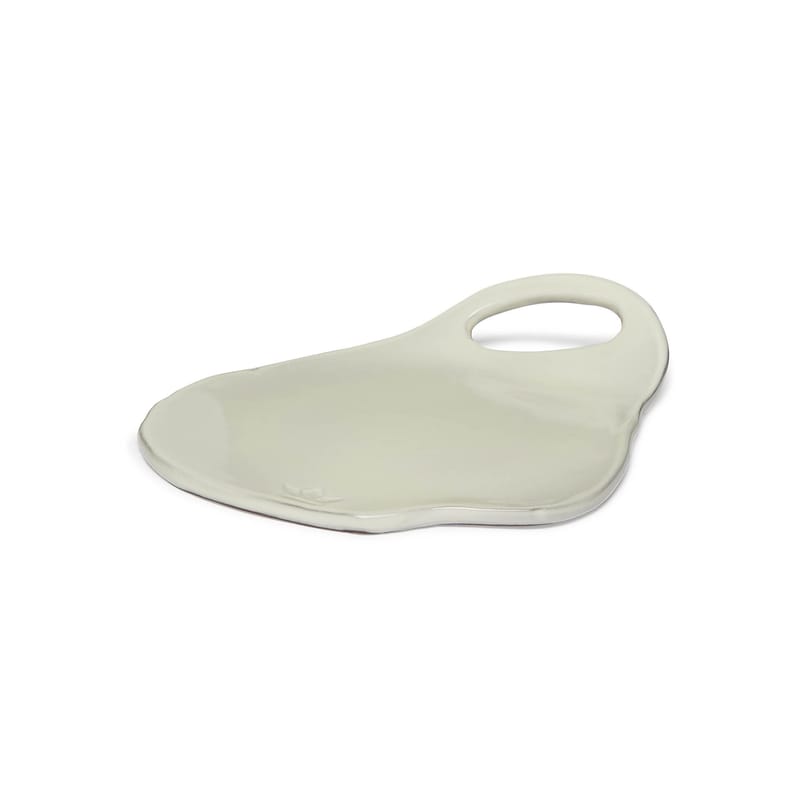 Table et cuisine - Plateaux et plats de service - Planche Organique Lola céramique blanc / Céramique - 28 x 23 cm - Dutchdeluxes - Blanc - Céramique