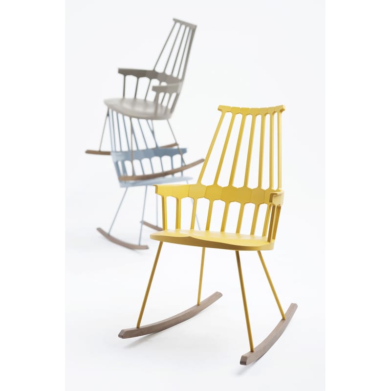 Red plastic online rocking chair
