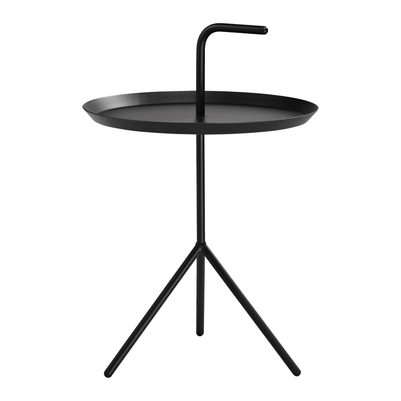 Mobilier - Tables basses - Table basse Don\'t leave Me métal noir / Ø 38 x H 42,7 cm - Hay - Noir - Acier laqué