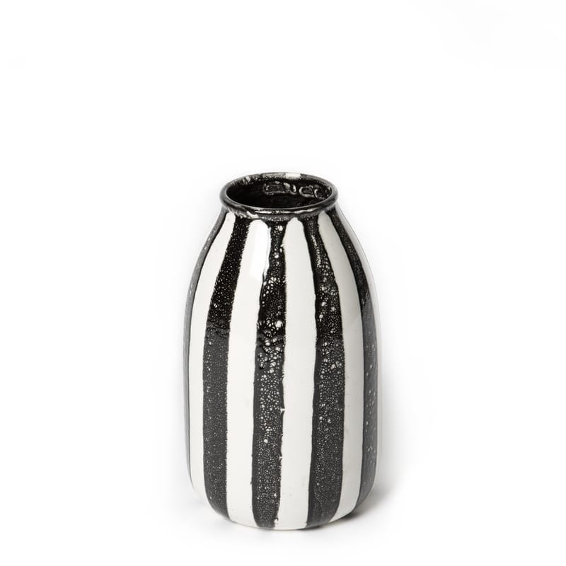 Décoration - Vases - Vase Riviera Medium céramique noir / H 24 cm - Maison Sarah Lavoine - Noir - Céramique émaillée