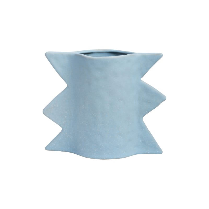Décoration - Vases - Vase Slice céramique bleu - & klevering - Bleu - Porcelaine