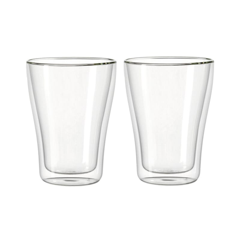 Table et cuisine - Verres  - Verre isotherme Duo verre transparent à double paroi / Set de 2  - 345 ml - Leonardo - Transparent - Verre