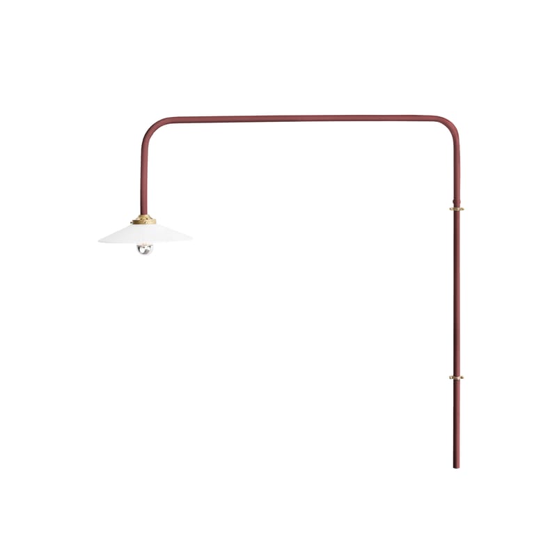 Luminaire - Appliques - Applique avec prise Hanging Lamp n°5 métal rouge / H 100 x L 90 cm - valerie objects - Rouge - Acier, Verre
