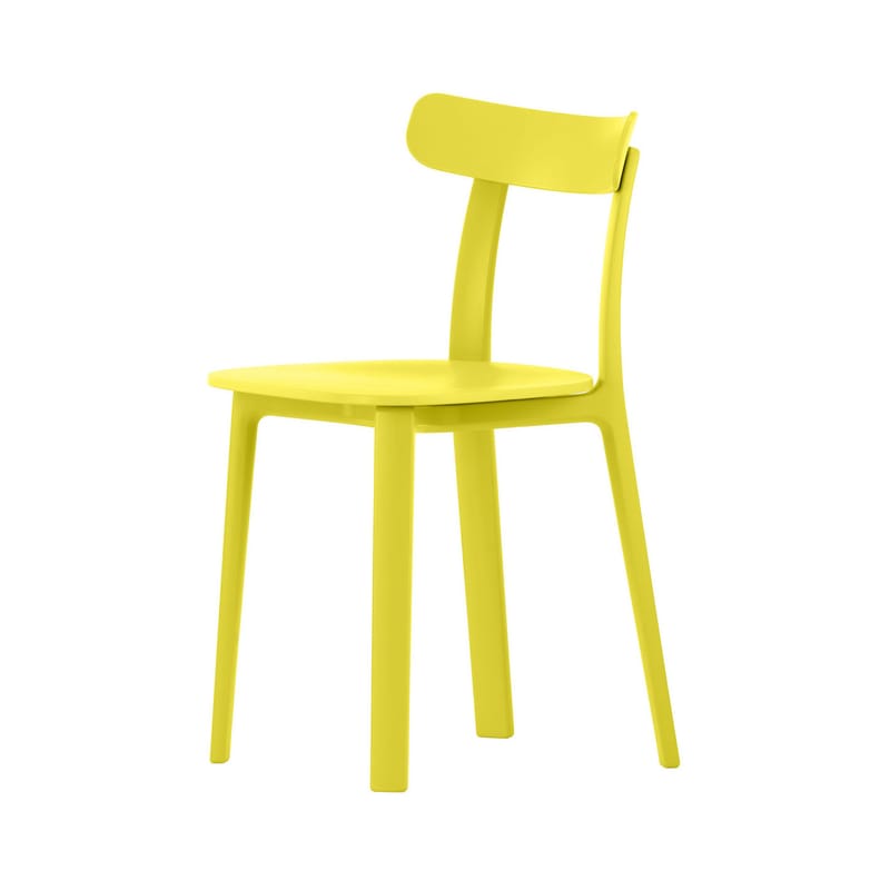 Mobilier - Chaises, fauteuils de salle à manger - Chaise APC plastique jaune - Vitra - Bouton d\'or - Polypropylène teinté