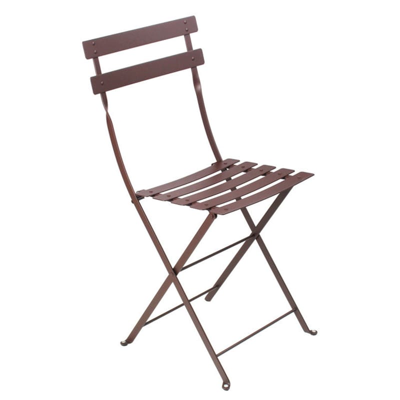 Mobilier - Chaises, fauteuils de salle à manger - Chaise pliante Bistro métal marron - Fermob - Rouille - Acier laqué